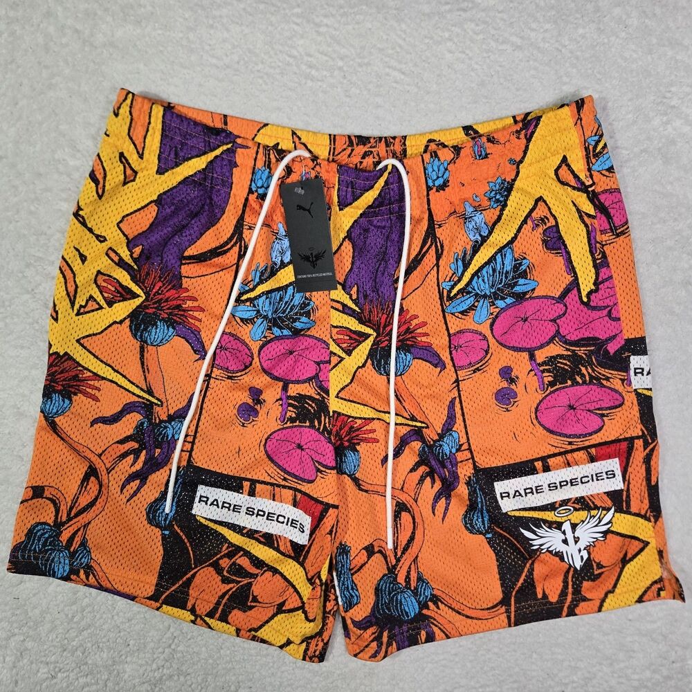 Puma MELO PHOENIX SHORT Mens XL Basketball Orange Shorts